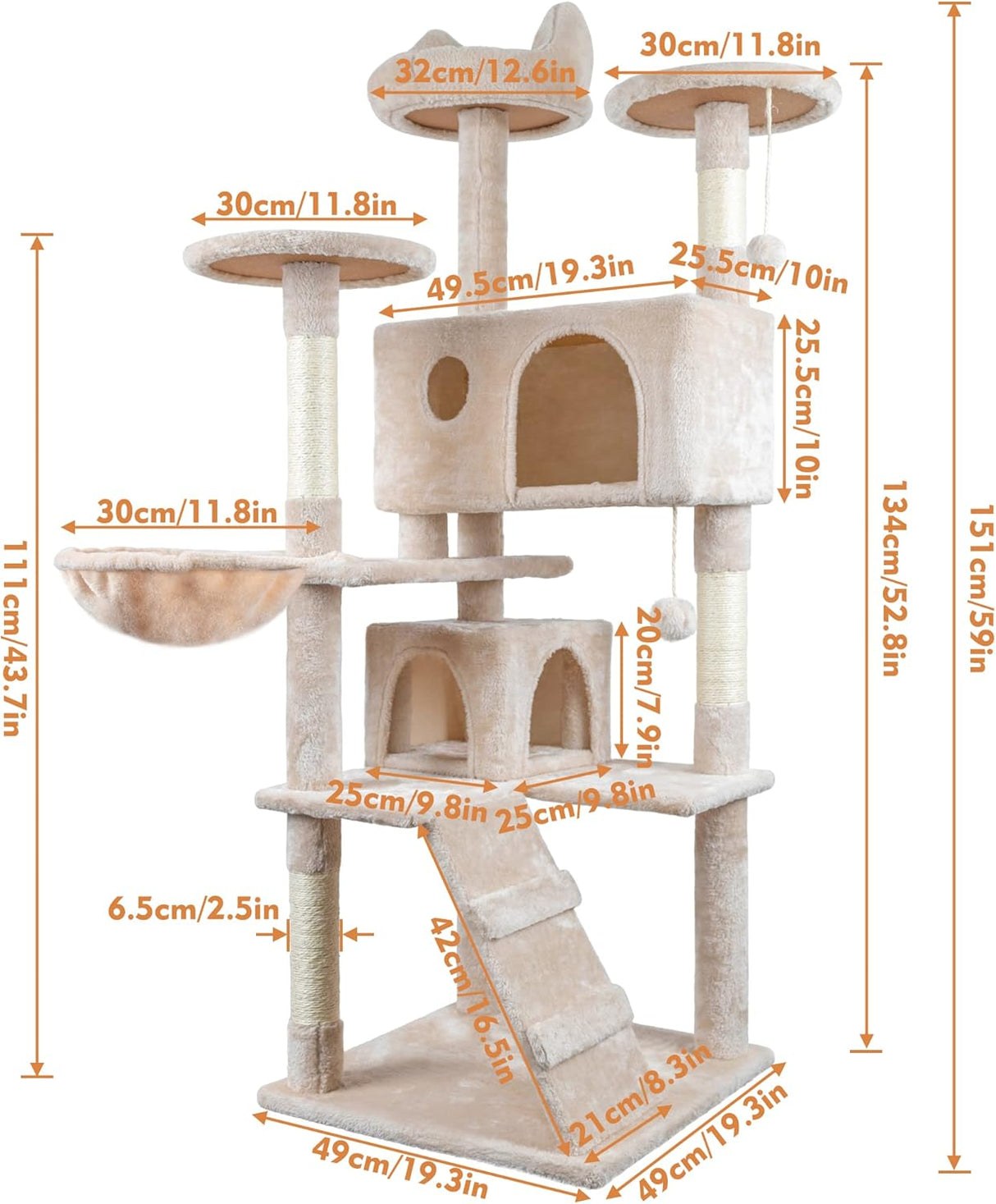 Deluxe Multi-Level Cat Tree Tower | Expansive Activity Center for Climbing
