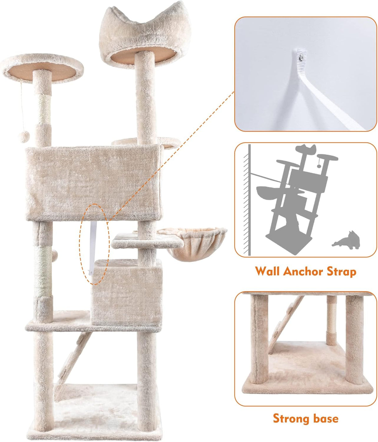 Deluxe Multi-Level Cat Tree Tower | Expansive Activity Center for Climbing