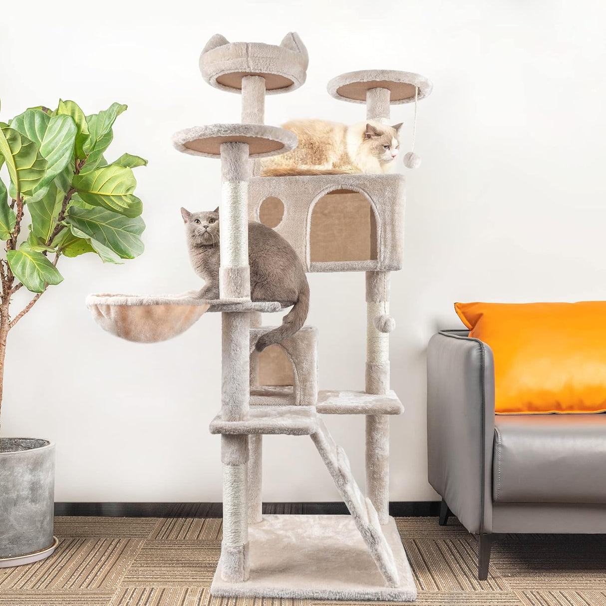 Deluxe Multi-Level Cat Tree Tower | Expansive Activity Center for Climbing
