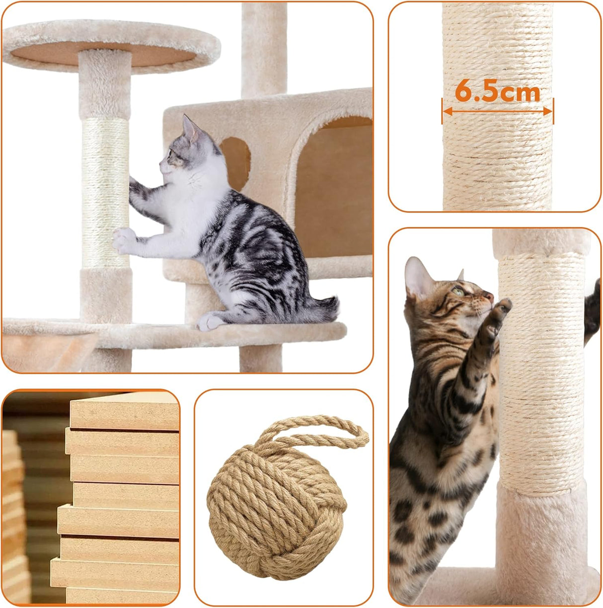 Deluxe Multi-Level Cat Tree Tower | Expansive Activity Center for Climbing