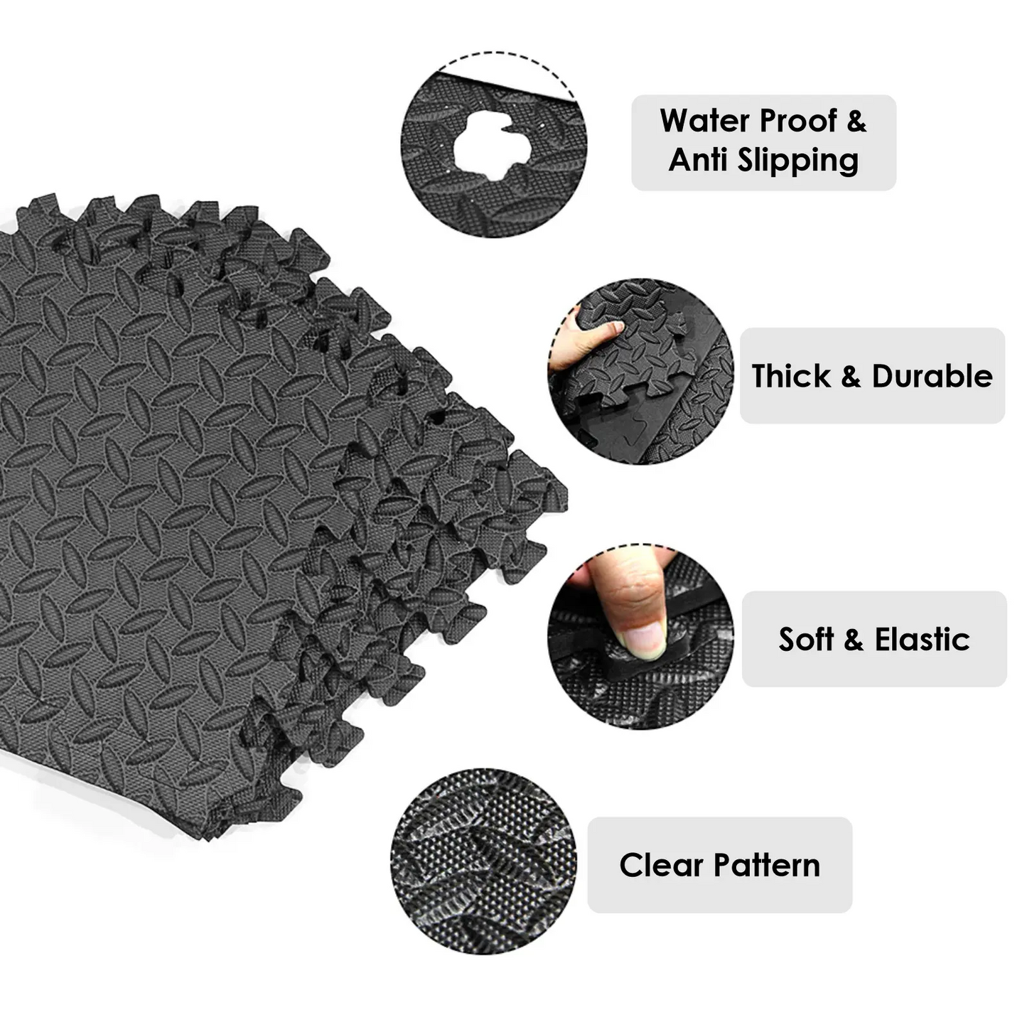 EVA Interlocking Floor Mats | Soft Foam Gym Flooring