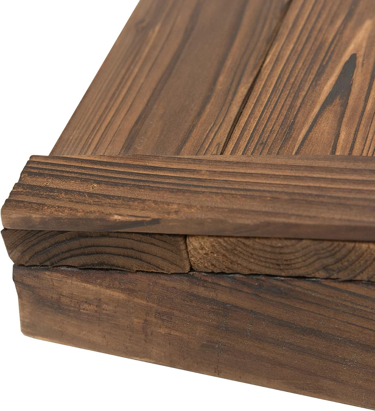 Wooden Garden Bridge Lawn Décor Stained Finish Arc Outdoor Pond Walkway