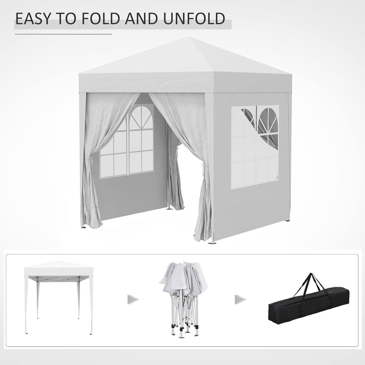 Pop Up Gazebo Party Tent Canopy Marquee with Storage Bag