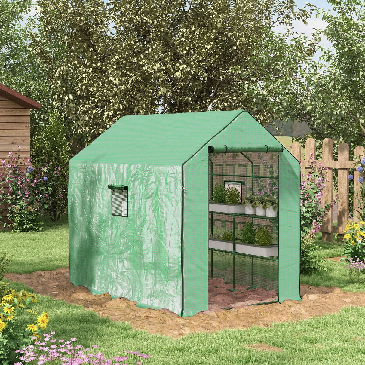 Garden Walk-In Plastic Greenhouse