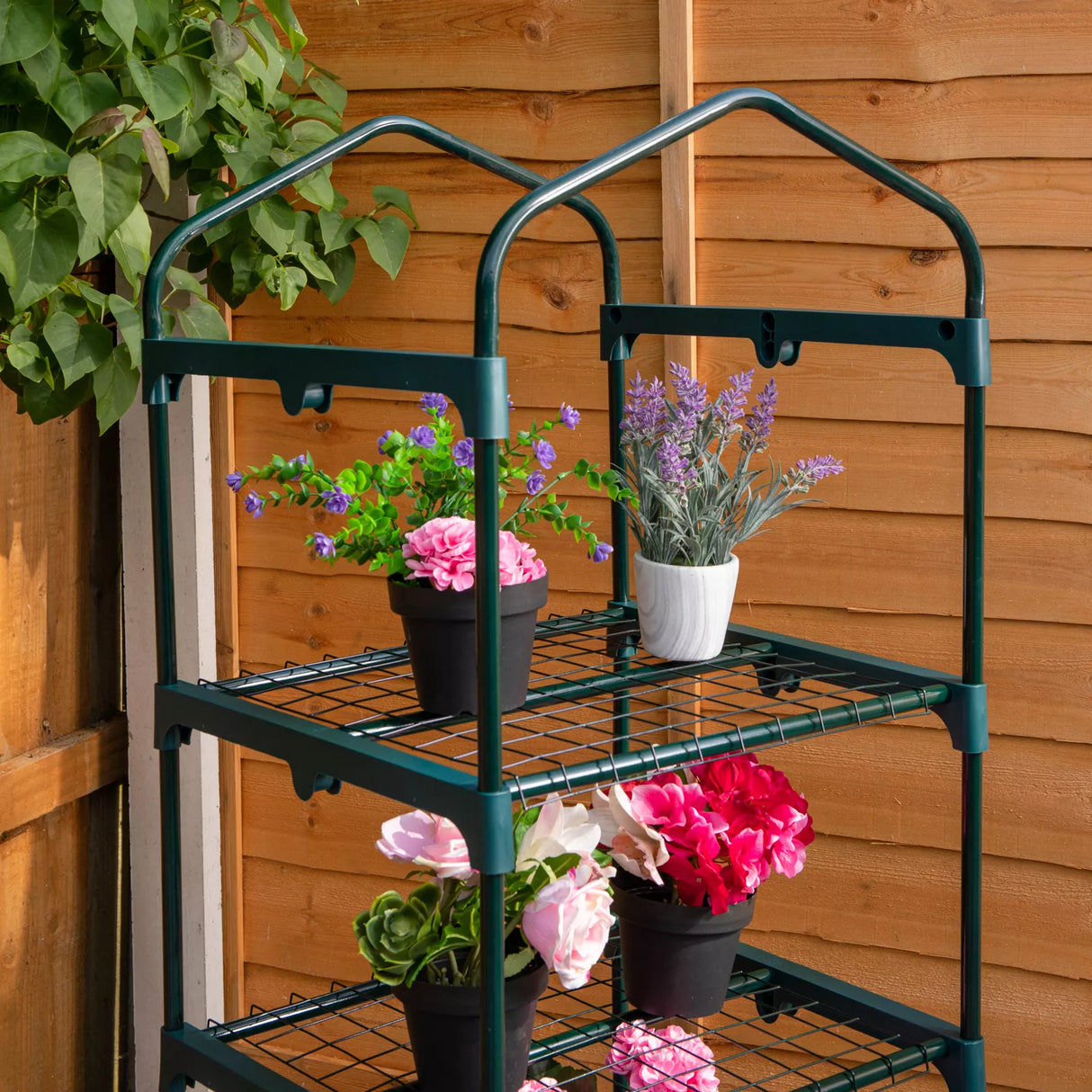 Mini Greenhouse Plastic 4 Shelves with Strong Weatherproof Reinforced Cover