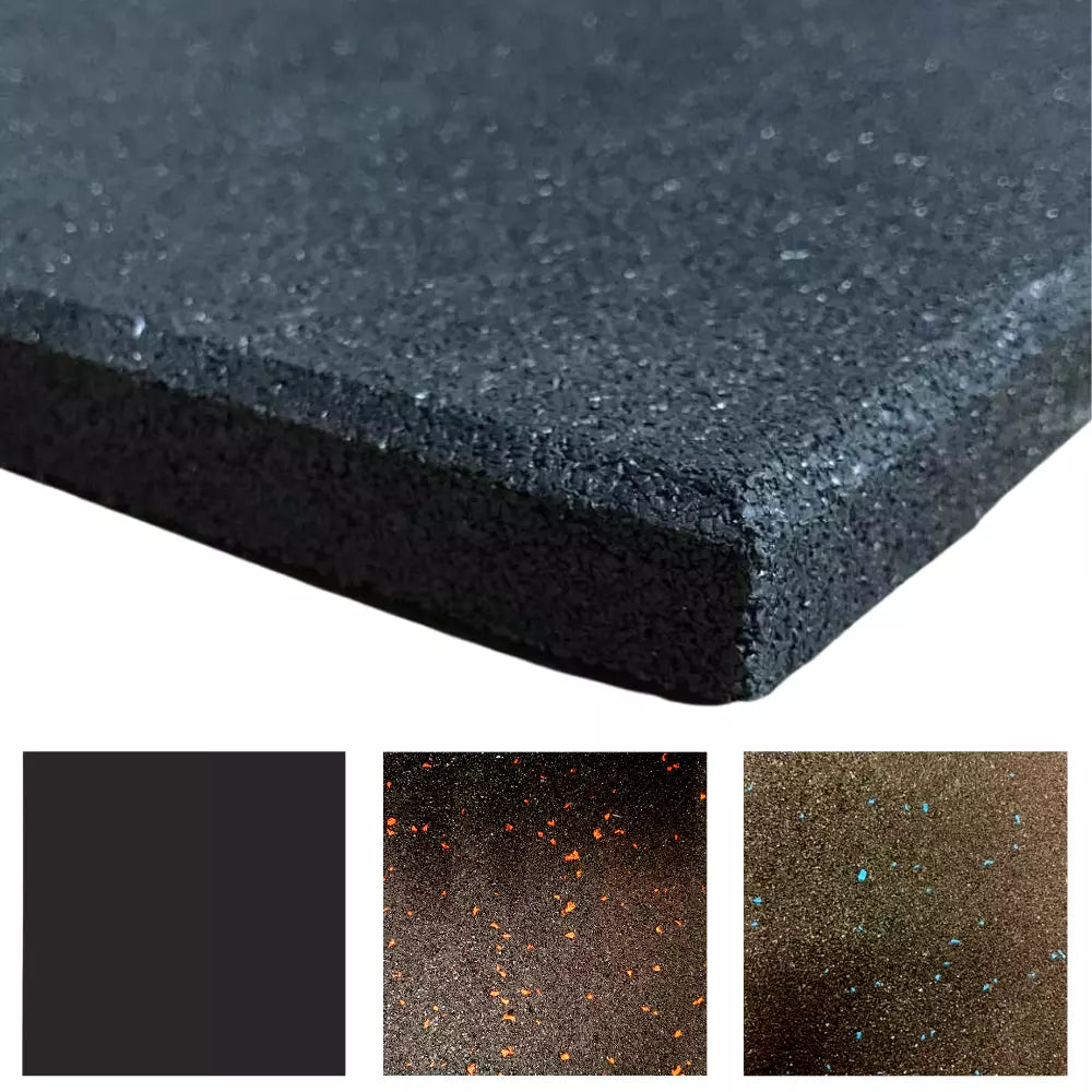 Heavy Duty Rubber Gym Floor Tiles | Non-Slip Crumb Mats | 1m x 1m Protective Flooring
