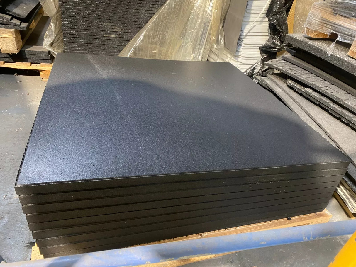 Heavy Duty Rubber Gym Floor Tiles | Non-Slip Crumb Mats | 1m x 1m Protective Flooring