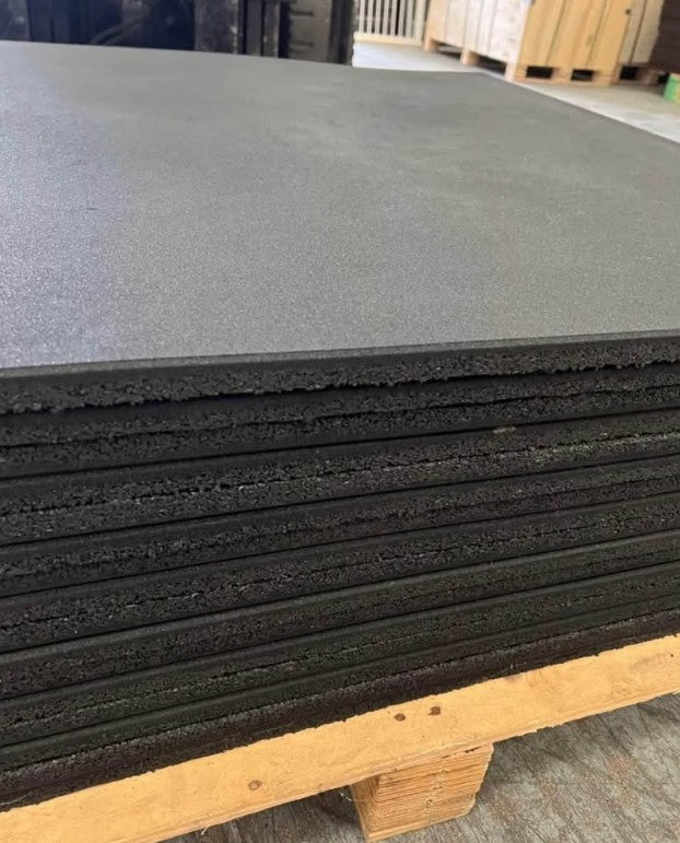 Heavy Duty Rubber Gym Floor Tiles | Non-Slip Crumb Mats | 1m x 1m Protective Flooring