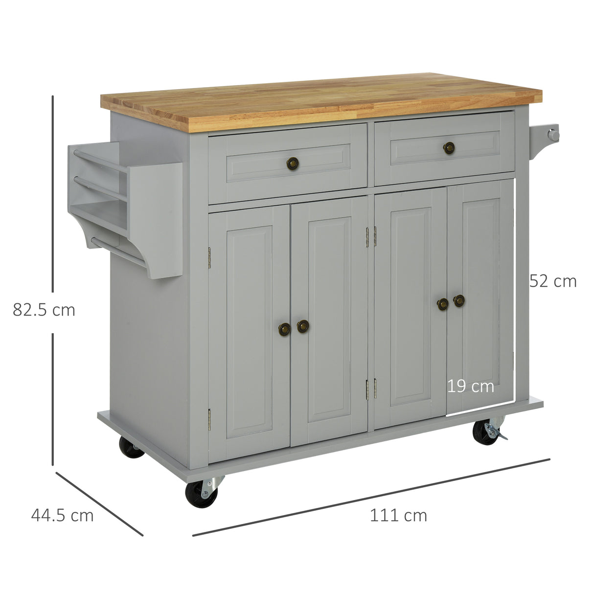 Kitchen Pantry Island Storage Trolley