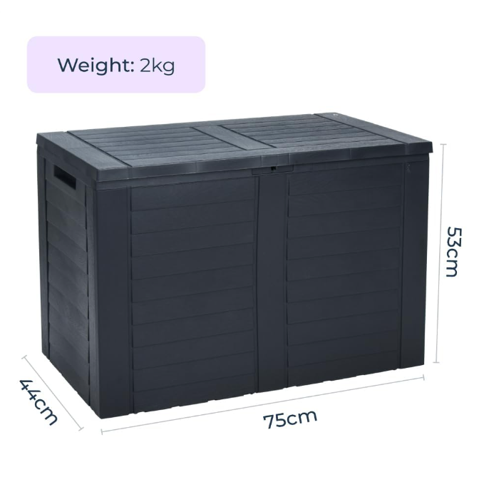 Garden Storage Box with Lid – Water-Resistant, Lockable Plastic with Wheels