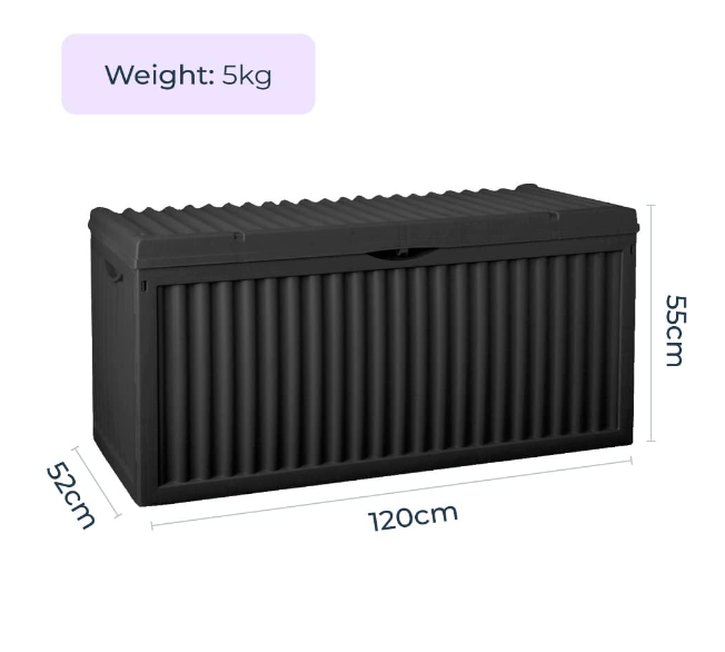 Garden Storage Box with Lid – Water-Resistant, Lockable Plastic with Wheels