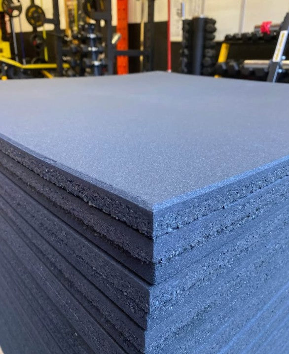 Heavy Duty Rubber Gym Floor Tiles | Non-Slip Crumb Mats | 1m x 1m Protective Flooring