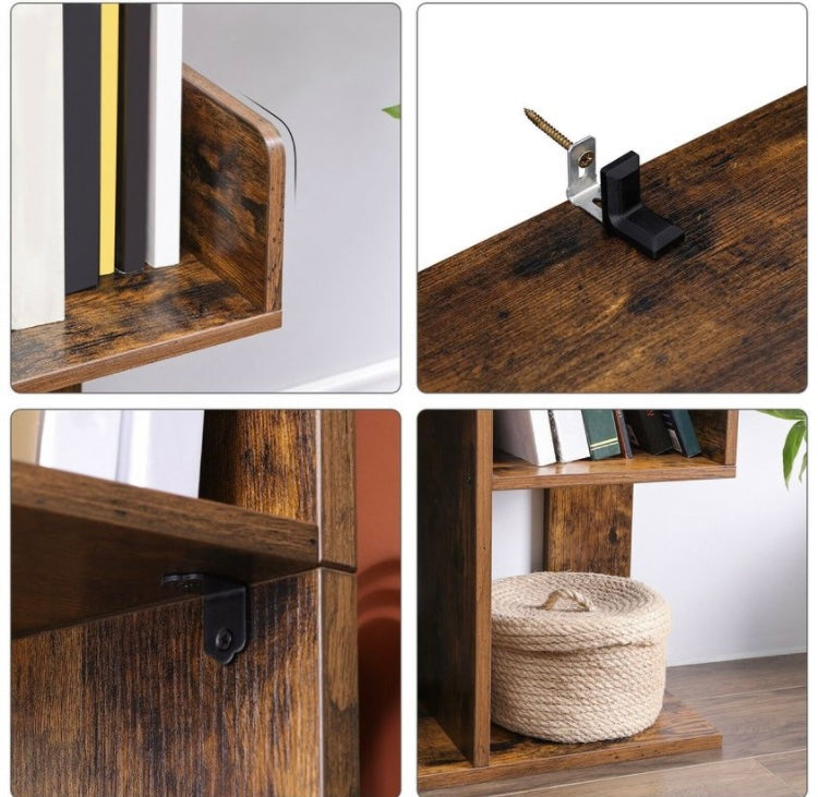 Bookshelf Tree-Shaped Bookcase 13 Storage Shelves Rounded Corners