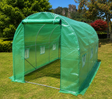 3 x 2 M Walk in Polytunnel Greenhouse Galvanized Steel w/ Zipped Door