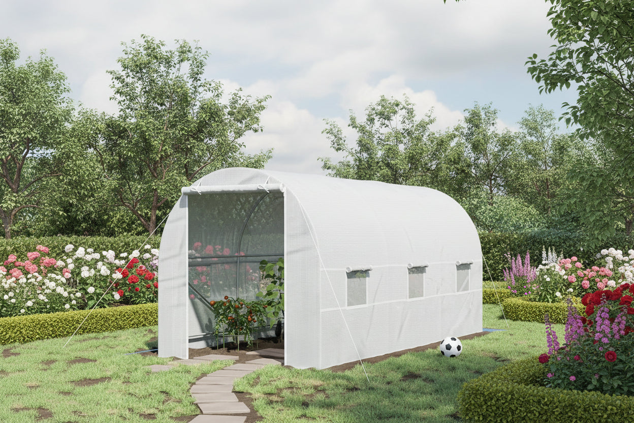4.5 x 2 Meter Walk-in Polytunnel Greenhouse for Garden