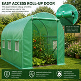 Green Polytunnel with Zipped Doors