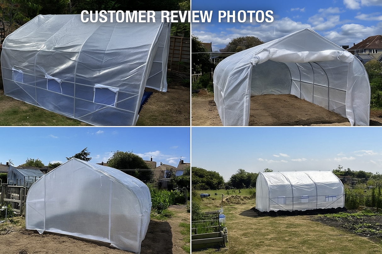 Walk-In Portable Greenhouse Tunnel – 4.5m x 3m x 2m Heavy-Duty Garden Polytunnel