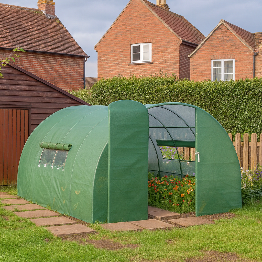 4m x 3m Walk-in Garden Polytunnel Greenhouse – Nordic Stars