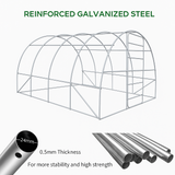 4m x 3m Walk-in Garden Polytunnel Greenhouse