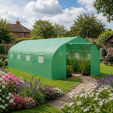 6x3 metre walk-in polytunnel greenhouse