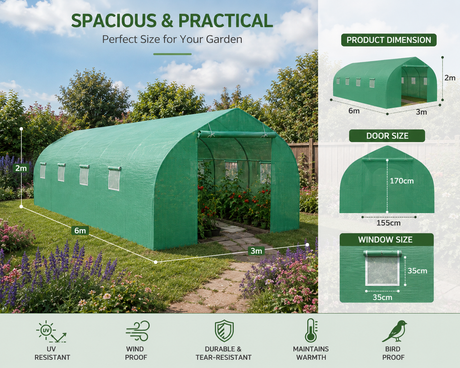 Large Heavy-Duty Polytunnel Size