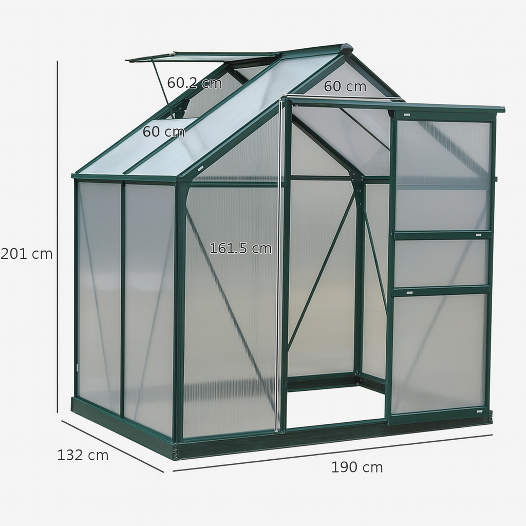 Aluminium Polycarbonate Greenhouse Large Walk-In Greenhouse