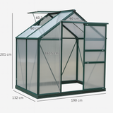 Aluminium Polycarbonate Greenhouse Large Walk-In Greenhouse