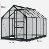 Aluminium Polycarbonate Greenhouse Large Walk-In Greenhouse