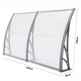 Door Canopy Awning Shelter - Front/Back Porch Outdoor Shade, Patio Roof Rain Cover