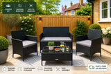 Hampton 4-Seater Garden Furniture Set