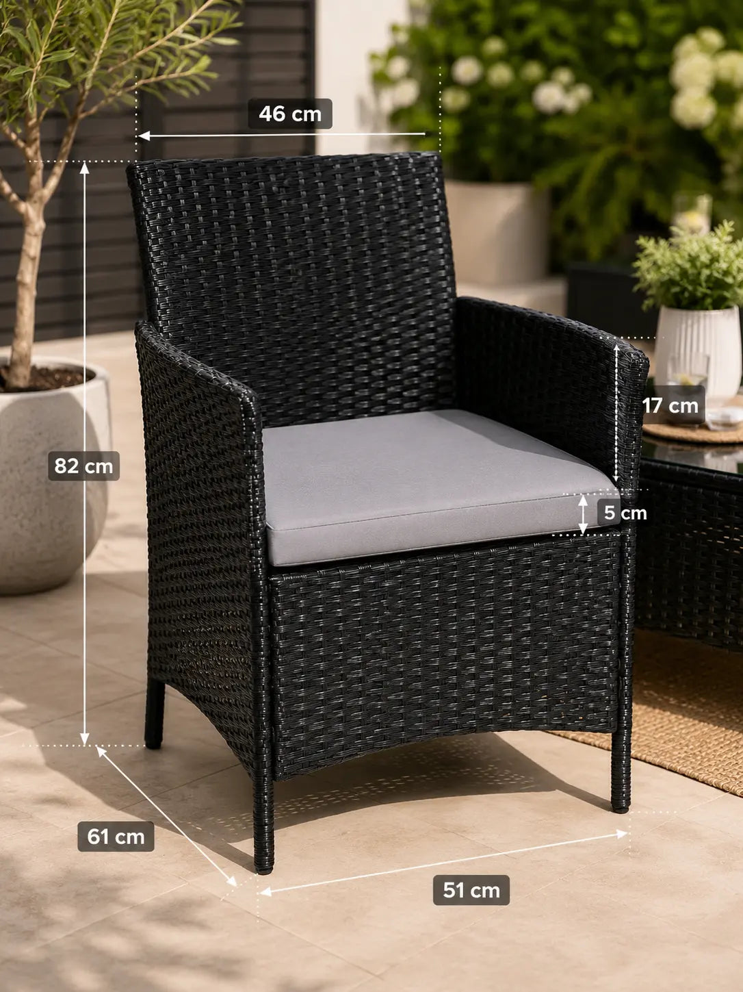 Hampton 4-Seater Garden Furniture Set
