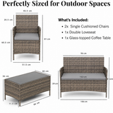 Hampton 4-Seater Garden Furniture Set