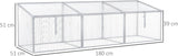 Aluminium Greenhouse Plants Raised Bed Vented Cold Frame Transparent
