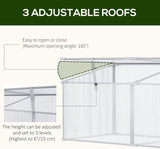 Aluminium Greenhouse Plants Raised Bed Vented Cold Frame Transparent