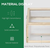 Wooden Cold Frame Polycarbonate Greenhouse with Openable Top Cover