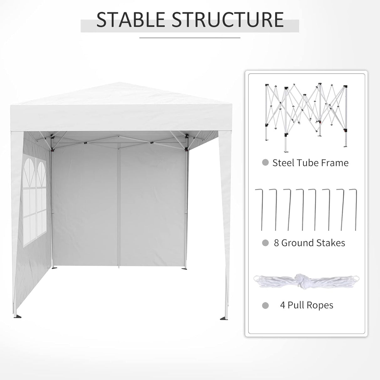 Pop Up Gazebo Party Tent Canopy Marquee with Storage Bag