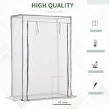 Compact 100 x 50 x 150cm Tomato Greenhouse with Roll-up Door and PE Cover for Outdoor