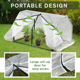Mini Greenhouse Grow House PVC Cover Steel Frame White 99 x 71 x 60cm