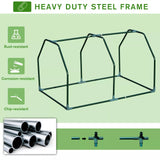 Mini Greenhouse Grow House PVC Cover Steel Frame White 99 x 71 x 60cm