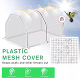 Mini Greenhouse Grow House PVC Cover Steel Frame White 99 x 71 x 60cm