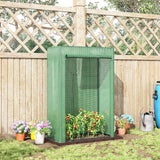 Compact 100 x 50 x 150cm Tomato Greenhouse with Roll-up Door and PE Cover for Outdoor