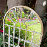 Metal Arched Garden Wall Mirror Antique Gothic Vintage for Garden Décor