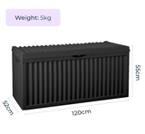 Garden Storage Box with Lid – Water-Resistant, Lockable Plastic with Wheels