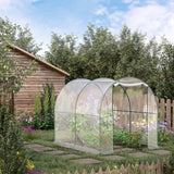 Walk In Polytunnel Greenhouse w/ Roll Up Door PVC Cover, 2.5 x 2m