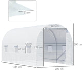 4x2 Meter Walk-in Polytunnel Greenhouse for Garden, Galvanized Steel
