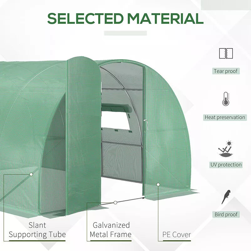 4 x 3M Walk-in Garden Polytunnel Greenhouse