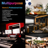 Acoustic Foam Panels, 1" X 12" X 12", High-Density Soundproofing for Enhanced Acoustics and Audio Quality