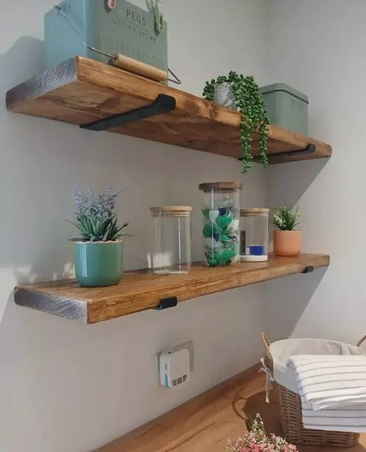 Reclaimed Scaffold Shelves – Solid Timber Wall Shelving