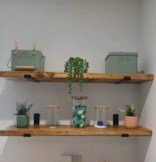 Reclaimed Scaffold Shelves – Solid Timber Wall Shelving