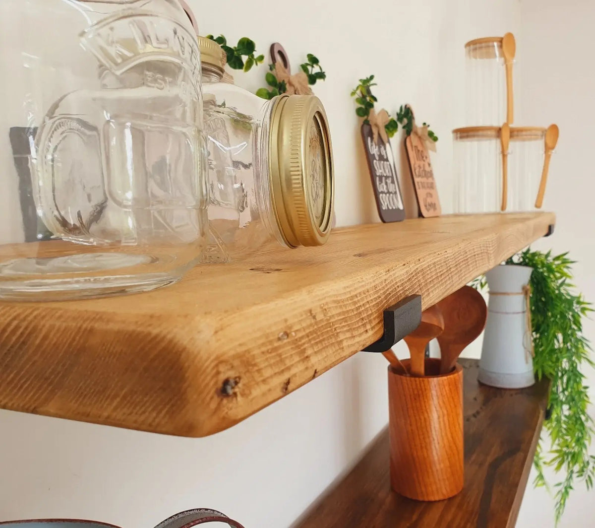 Reclaimed Scaffold Shelves – Solid Timber Wall Shelving